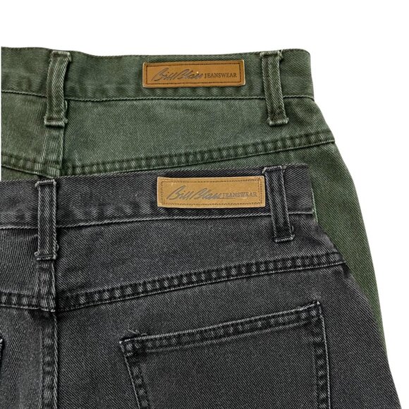 Vintage 90s Bill Blass Womens Taper Jeans Lot Size 6 Green Black Mom‎ Grunge - Picture 3 of 15